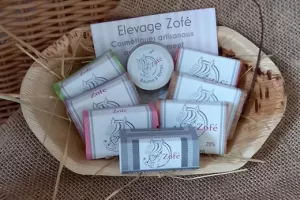 Zofé au lait de jument coffret 6 minis savons,1baume à lèvres,1shampoing